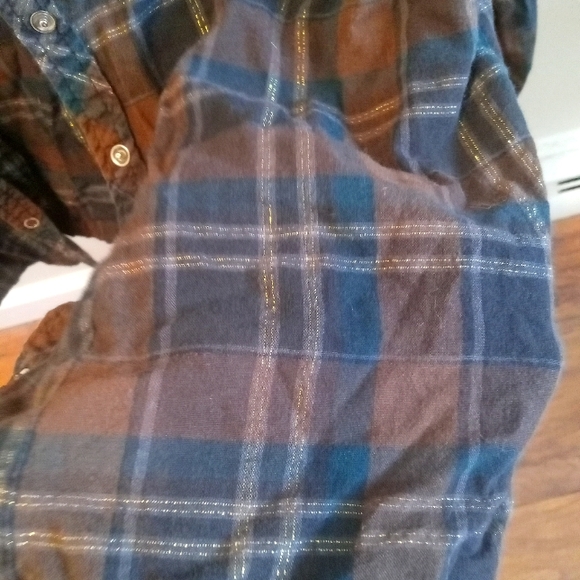 Y2K Plaid Cotton Button Down - Picture 3 of 3